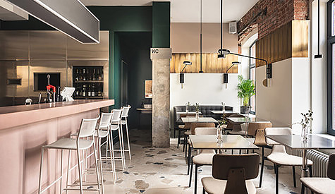 清新風格咖啡廳餐廳裝修設計